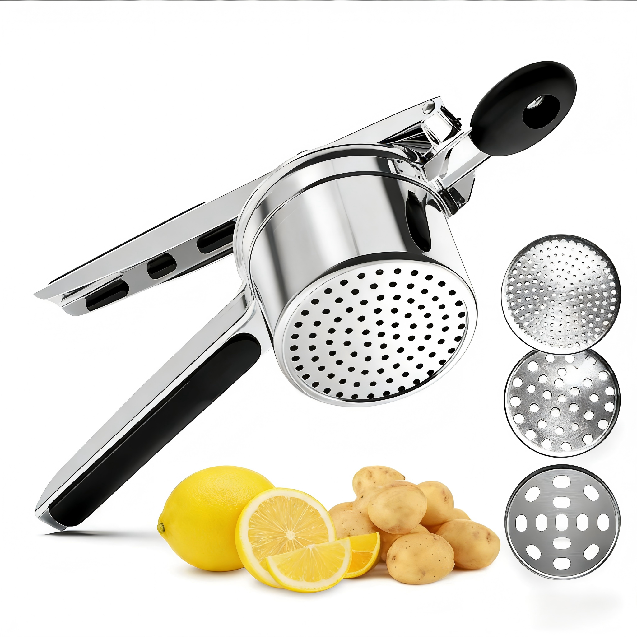 Professional Grade Kitchen Tool for Mashing Potatoes, Vegetables & Fruits